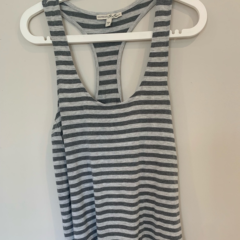 Grey and light grey striped tank